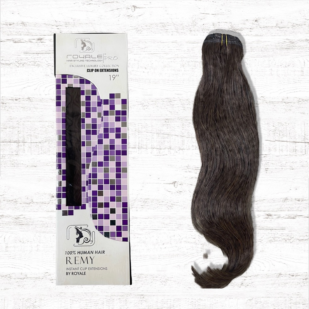 NEW‼️Human remy Hair clip on extensions 19”moca brown BR06 100/110g  real hair